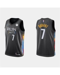 Men's Brooklyn Nets #7 Kevin Durant 2020 Black City Edition Stitched Jersey