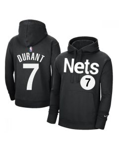 Men's Brooklyn Nets #7 Kevin Durant 2021 Black Pullover Hoodie (Black)