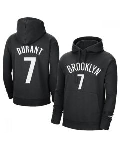 Men's Brooklyn Nets #7 Kevin Durant 2021 Black Pullover Hoodie