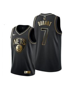 Men's Brooklyn Nets #7 Kevin Durant Black 2019 Golden Edition Stitched NBA Jersey