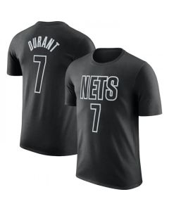Men's Brooklyn Nets #7 Kevin Durant Black 2022/23 Statement Edition Name & Number T-Shirt