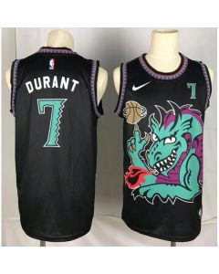 Men's Brooklyn Nets #7 Kevin Durant Black Dragon Swingman Stitched NBA Jersey