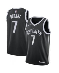 Men's Brooklyn Nets #7 Kevin Durant Black Icon Edition Swingman Stitched Jersey