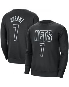 Men's Brooklyn Nets #7 Kevin Durant Black Long Sleeve T-Shirt