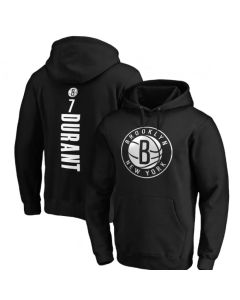 Men's Brooklyn Nets #7 Kevin Durant Black Playmaker Name & Number Pullover Hoodie