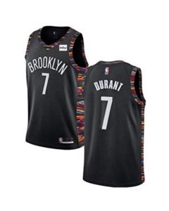 Men's Brooklyn Nets #7 Kevin Durant Black Stitched NBA Jersey (Black)