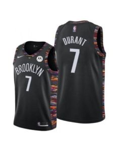 Men's Brooklyn Nets #7 Kevin Durant Black Stitched NBA Jersey