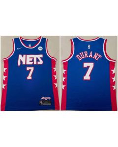 Men's Brooklyn Nets #7 Kevin Durant Blue Stitched Basketball Jersey