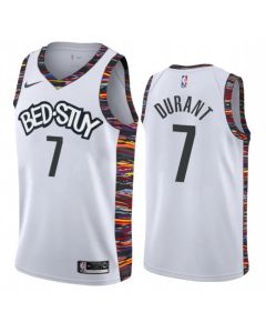 Men's Brooklyn Nets #7 Kevin Durant White 2019 City Edition Stitched NBA Jersey