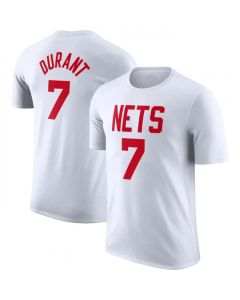 Men's Brooklyn Nets #7 Kevin Durant White 2022/23 Classic Edition Name & Number T-Shirt