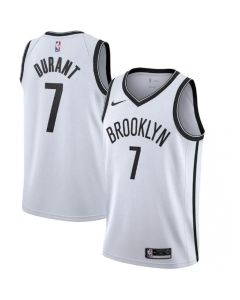 Men's Brooklyn Nets #7 Kevin Durant White Association Edition Swingman Stitched Jersey