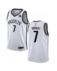 Men's Brooklyn Nets #7 Kevin Durant White Stitched NBA Jersey