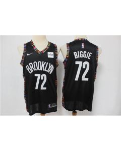 Men's Brooklyn Nets #72 Biggie 2020 Black City Edition Stitched Jersey