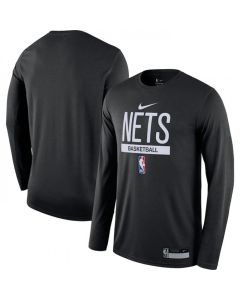 Men's Brooklyn Nets Black 2022/23 Legend On-Court Practice Performance Long Sleeve T-Shirt