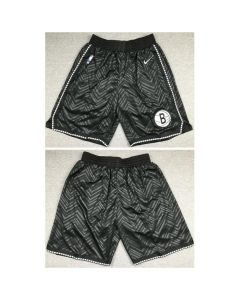 Men's Brooklyn Nets Black Shorts (Run Small) (Style 2)