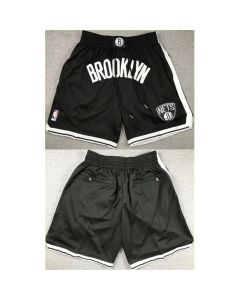 Men's Brooklyn Nets Black Shorts (Run Small) (Style 4)