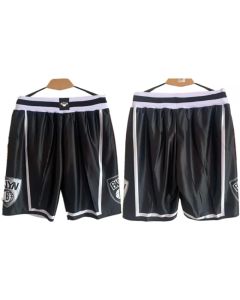 Men's Brooklyn Nets Black Shorts (Run Small) (Style 6)