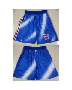 Men's Brooklyn Nets Blue/White Shorts (Run Small) (Blue White)