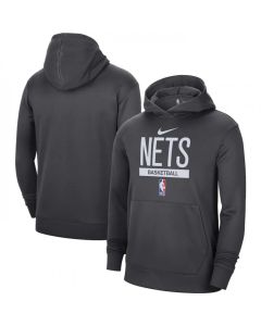 Men's Brooklyn Nets Charcoal Spotlight Fleece Overhead Hoodie