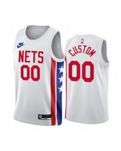 Men's Brooklyn Nets Customized 2022/23 White Classci Edition Stitched Basketball Jersey