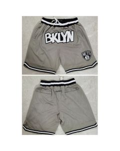 Men's Brooklyn Nets Gray Shorts (Run Small)