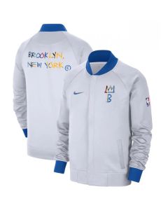 Men's Brooklyn Nets White 2022/23 City Edition Full-Zip Jacket