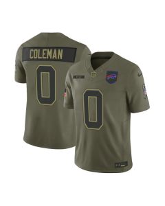 Men's Buffalo Bills #0 Keon Coleman Olive 2025 Salute to Service Retired Limited Jersey (Olive)