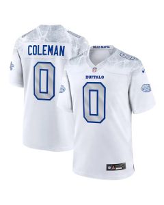 Men's Buffalo Bills #0 Keon Coleman White Rivalries Collection Game Jersey