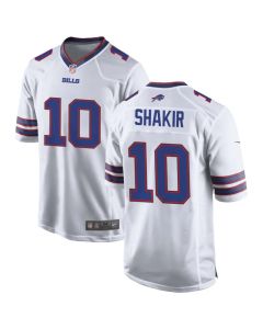 Men's Buffalo Bills #10 Khalil Shakir White Game Stitched Football Jersey (White)