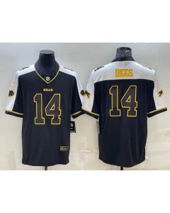 Men's Buffalo Bills #14 Stefon Diggs Black Gold Thanksgiving Vapor Untouchable Limited Stitched Jersey