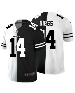 Men's Buffalo Bills #14 Stefon Diggs Black White Split Vapor Untouchable Limited Stitched Jersey