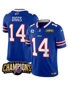 Men's Buffalo Bills #14 Stefon Diggs Blue 2023 F.U.S.E. AFC East Champions With 3-star C Patch Stitched Football Jersey