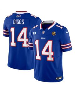 Men's Buffalo Bills #14 Stefon Diggs Blue 2023 F.U.S.E. With 3-star C Patch And John Madden Patch Vapor Limited Stitched Football Jersey