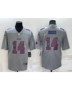 Men's Buffalo Bills #14 Stefon Diggs Grey With Patch Atmosphere Fashion Stitched Jersey
