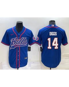Men's Buffalo Bills #14 Stefon Diggs Royal Cool Base Stitched Baseball Jersey