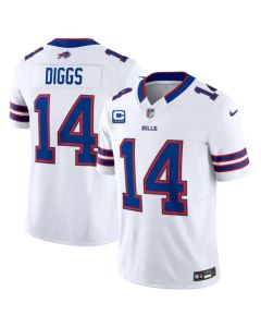 Men's Buffalo Bills #14 Stefon Diggs White 2023 F.U.S.E. With 3-Star C Patch Vapor Untouchable Limited Stitched Jersey