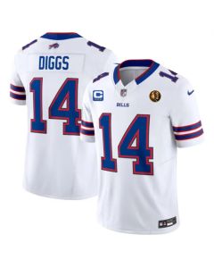Men's Buffalo Bills #14 Stefon Diggs White 2023 F.U.S.E. With 3-star C Patch And John Madden Patch Vapor Limited Stitched Football Jersey
