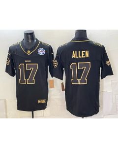 Men's Buffalo Bills #17 Josh Allen Black Vapor F.U.S.E. Limited Jersey (Style 2)