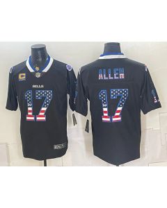 Men's Buffalo Bills #17 Josh Allen Black Vapor Limited Jersey (Style 13)