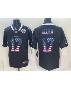 Men's Buffalo Bills #17 Josh Allen Black Vapor Limited Jersey (Style 14)