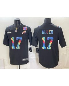 Men's Buffalo Bills #17 Josh Allen Black Vapor Limited Jersey (Style 24)