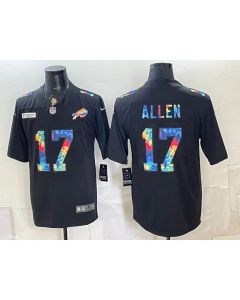 Men's Buffalo Bills #17 Josh Allen Black Vapor Limited Jersey (Style 25)