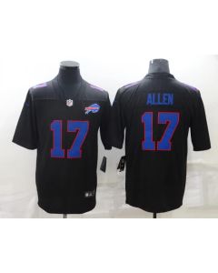 Men's Buffalo Bills #17 Josh Allen Black Vapor Untouchable Limited Stitched Jersey