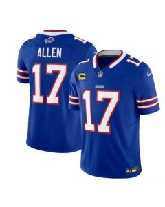 Men's Buffalo Bills #17 Josh Allen Blue 2023 F.U.S.E. With 4-Star C Patch Vapor Untouchable Limited Stitched Jersey