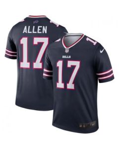 Men's Buffalo Bills #17 Josh Allen Navy Inverted Legend Jersey