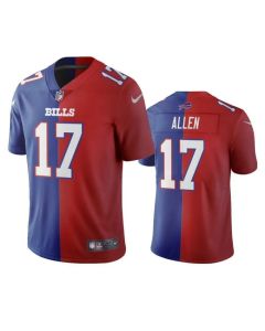 Men's Buffalo Bills #17 Josh Allen Royal & Red Vapor Limited Stitched Jersey
