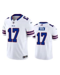 Men's Buffalo Bills #17 Josh Allen White 2023 F.U.S.E. Vapor Untouchable Limited Stitched Jersey