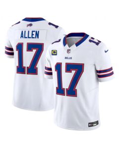 Men's Buffalo Bills #17 Josh Allen White 2023 F.U.S.E. With 4-Star C Patch Vapor Untouchable Limited Stitched Jersey