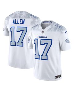 Men's Buffalo Bills #17 Josh Allen White Rivalries Collection F.U.S.E. Vapor Limited Stitched Jersey (White)