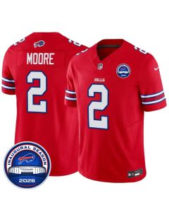 Men's Buffalo Bills #2 D.J. Moore Red 2026 Inaugural Season at Highmark Stadium Vapor F.U.S.E. Limited Jersey